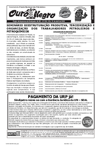 EDIÇÃO Nº 454 - 04/2008